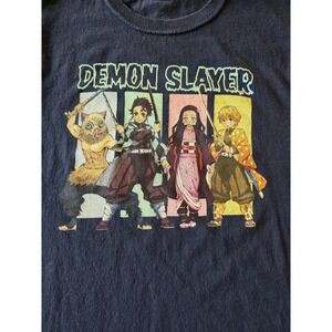 Demon Slayer‎ Shirt Mens Small Navy Anime Graphic Kimetsu no Yaiba Tanjiro Movie